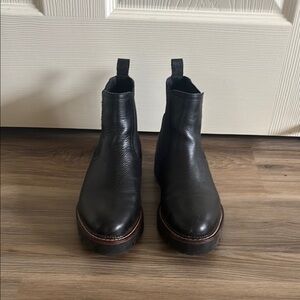 Black Leather Chelsea Boots